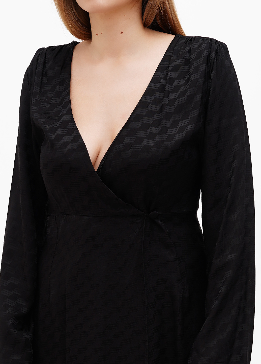 Черное кэжуал платье на запах Nasty Gal однотонное