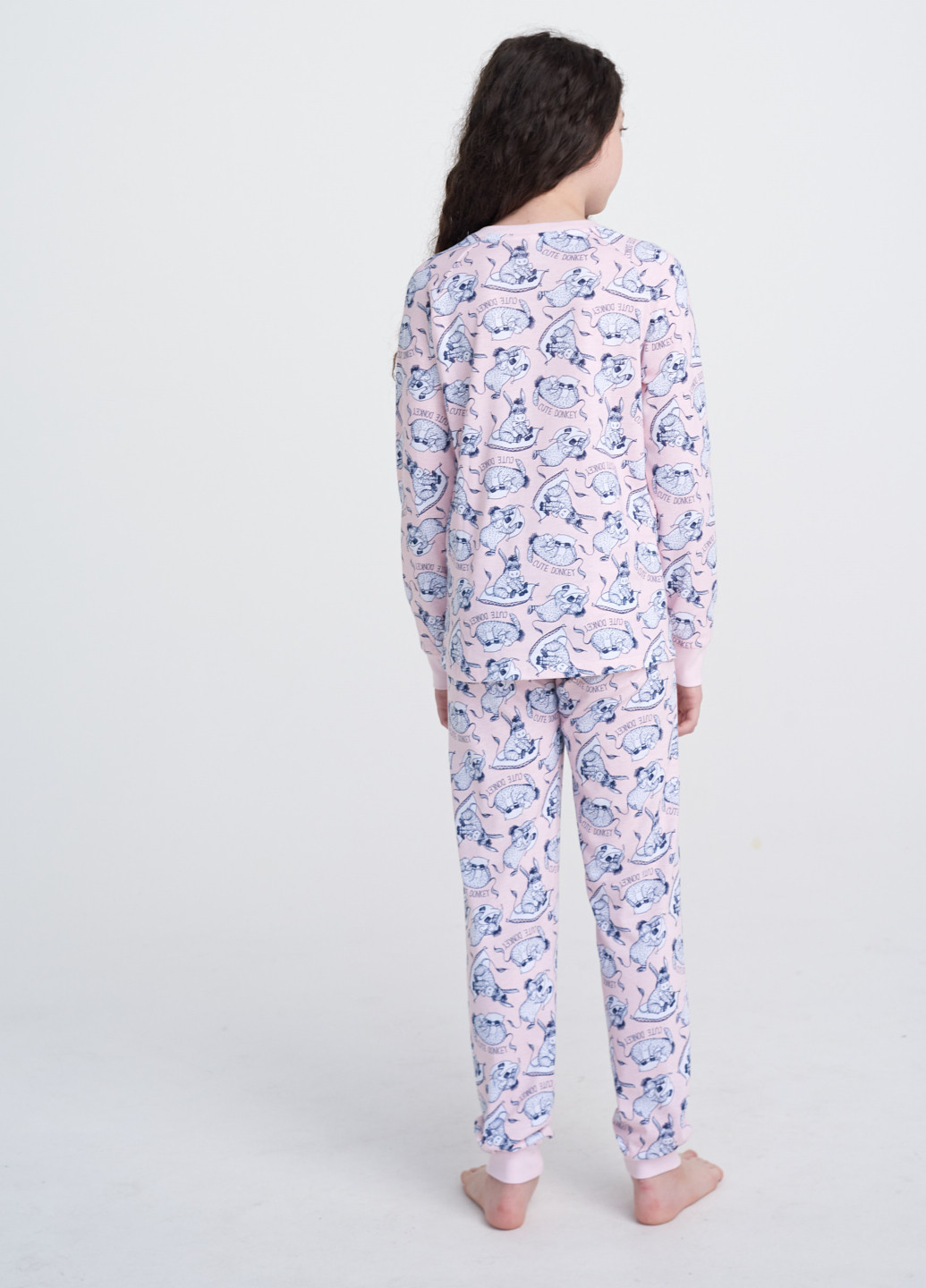 Розовая всесезон пижама реглан + брюки SELA