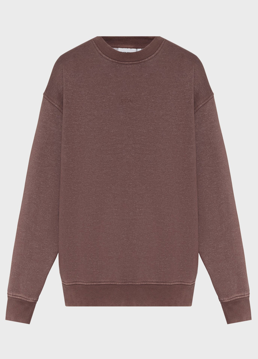 Коричневый свитшот PRPY меланж вышивка (366431579)