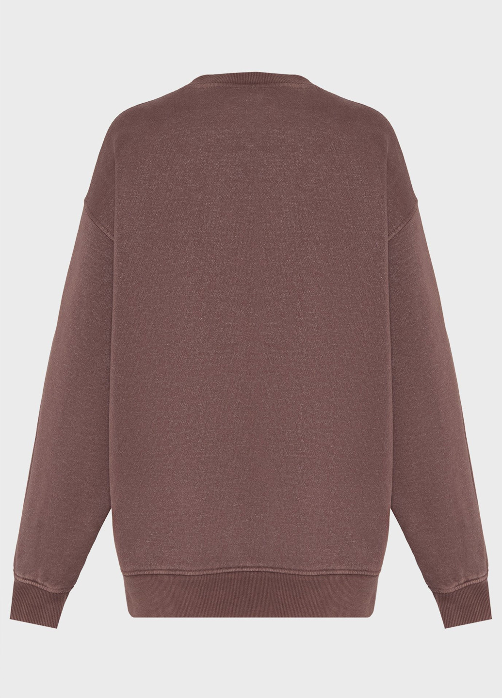 Коричневый свитшот PRPY меланж вышивка (366431579)