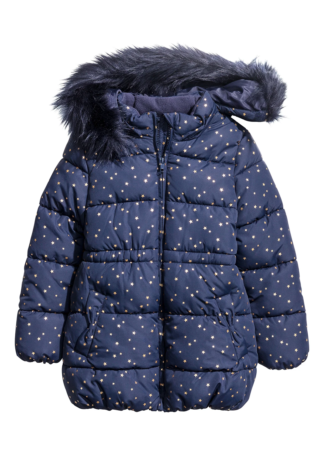 Темно-синя зимня куртка H&M