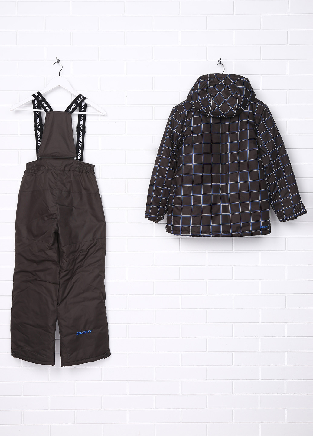 Грифельно-серый зимний комплект (куртка, полукомбинезон) Gusti Boutique