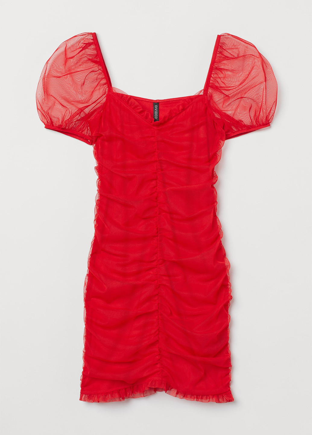 Червона коктейльна сукня силуетна H&M однотонна