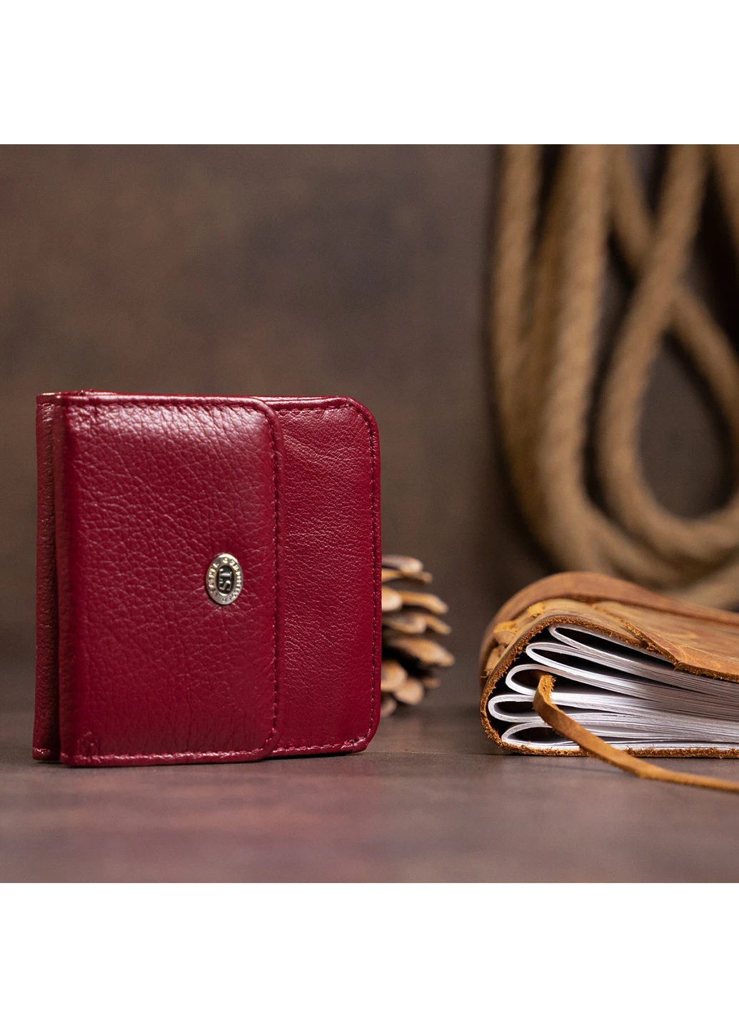 Жіночий шкіряний гаманець 9,5х9х1 см st leather (252129834)