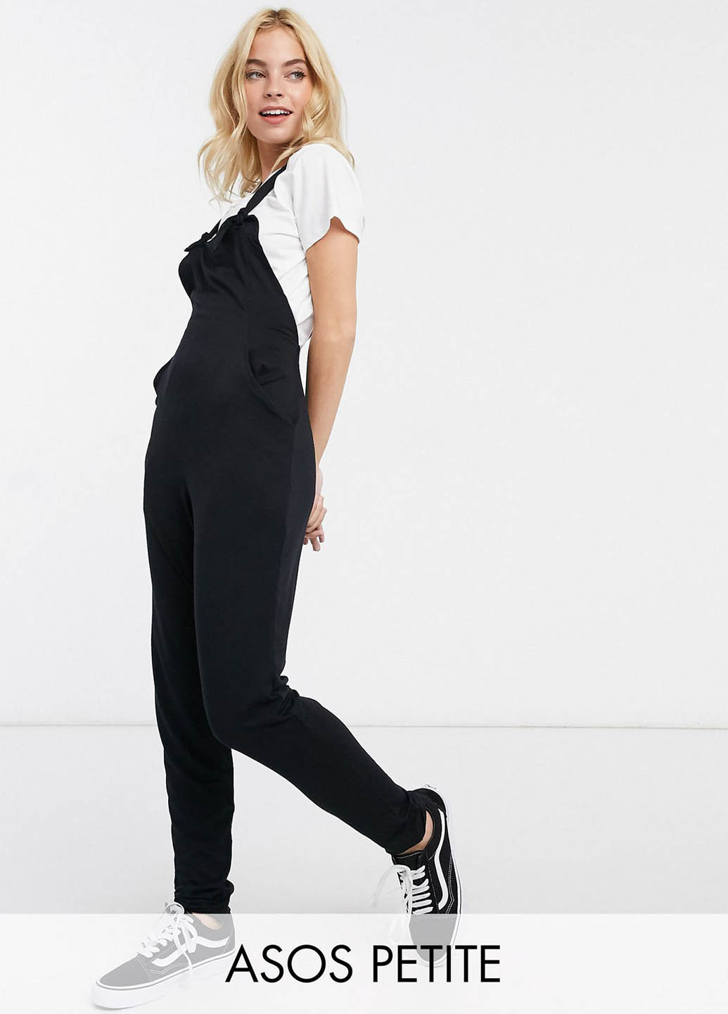 Комбинезон Asos комбинезон-брюки однотонный чёрный кэжуал вискоза