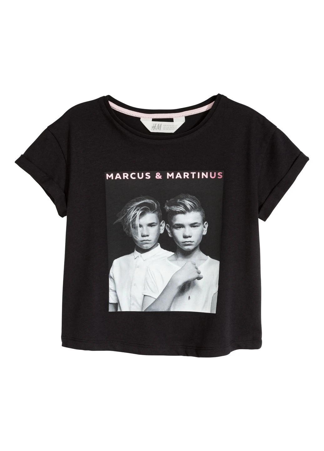 Черная демисезонная футболка H&M