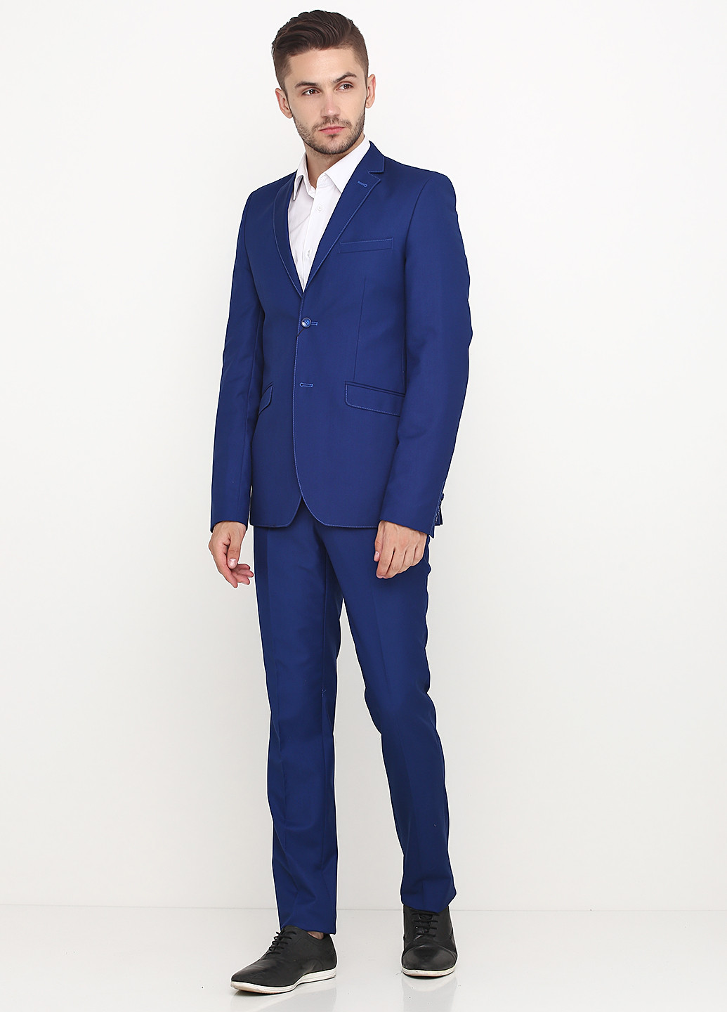 Синій демісезонний костюм (піджак, брюки) брючний Federico Cavallini