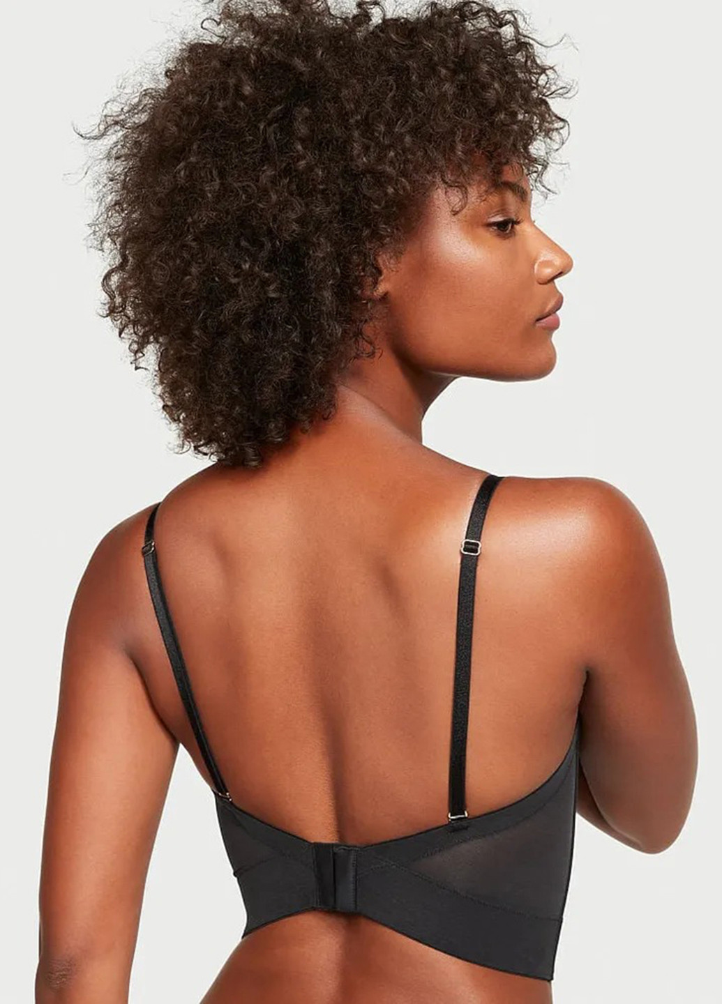 Чорний демісезонний комплект (корсет, трусики) Victoria's Secret