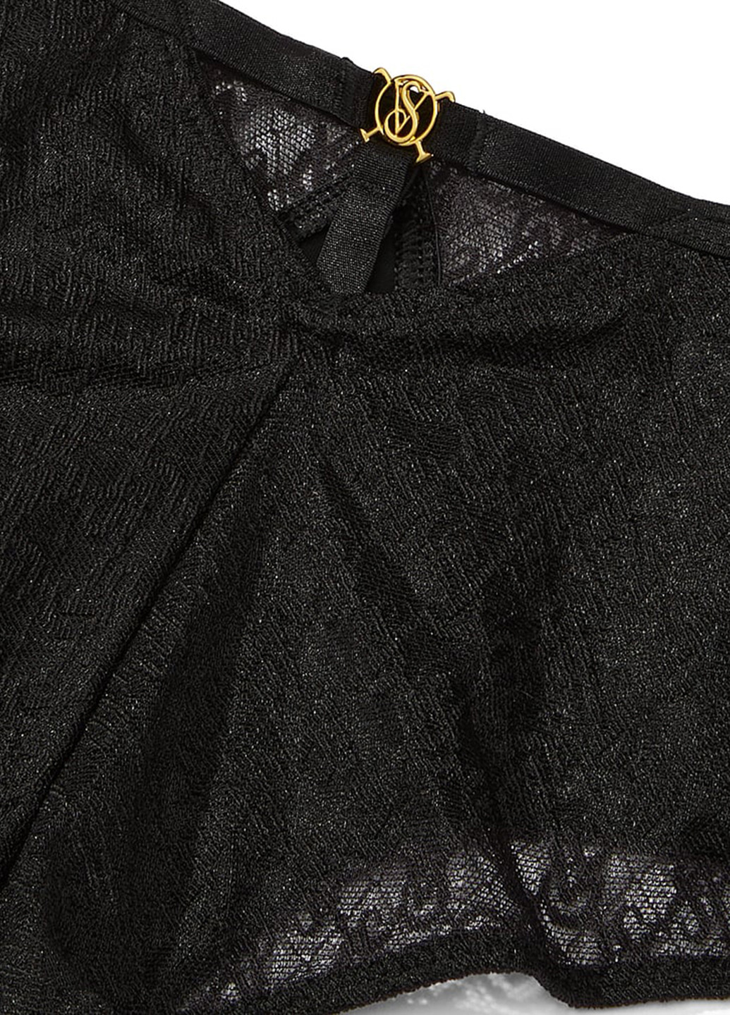 Чорний демісезонний комплект (корсет, трусики) Victoria's Secret