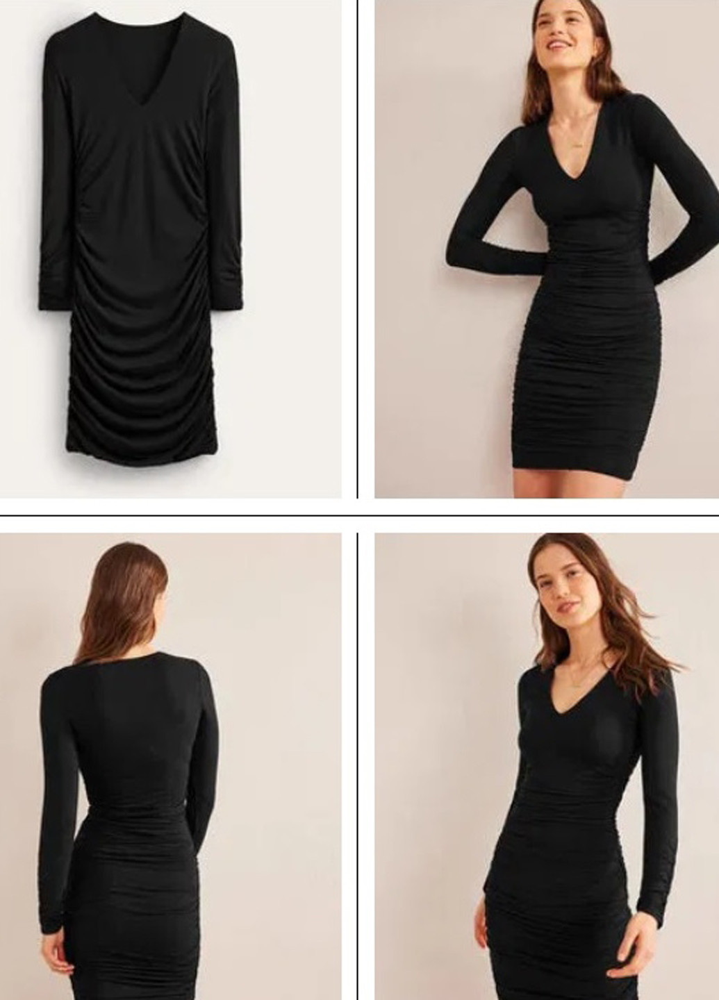 Черное кэжуал платье футляр Boden однотонное