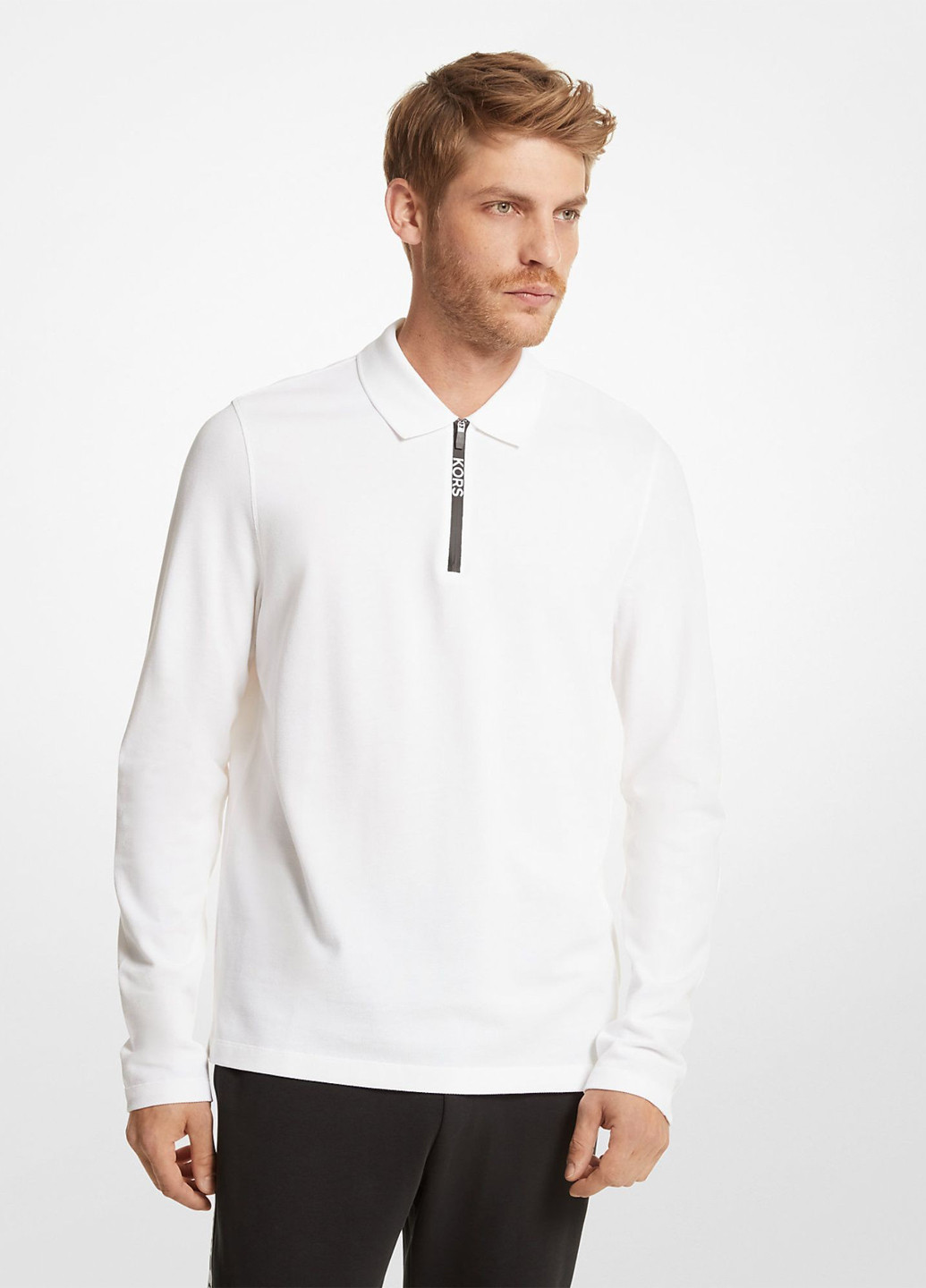 Белая футболка-поло для мужчин Michael Kors однотонная