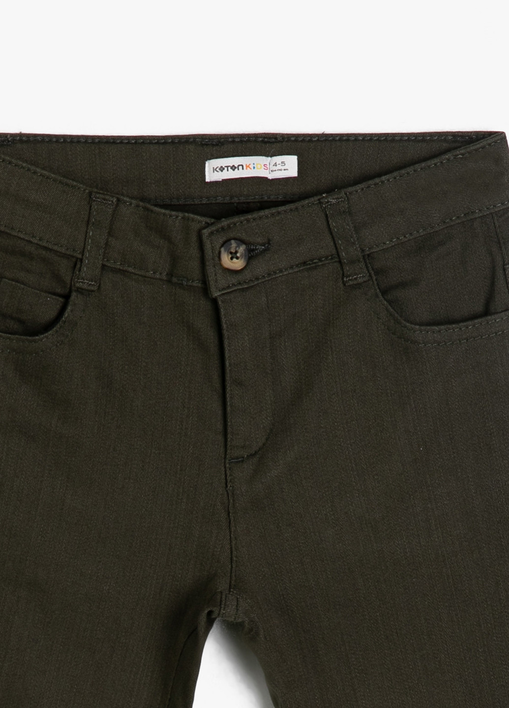 Темно-зеленые кэжуал демисезонные брюки прямые KOTON