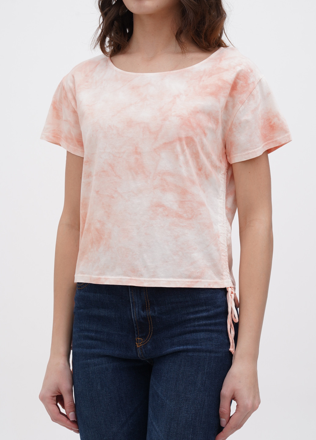 Персиковая летняя футболка Orsay