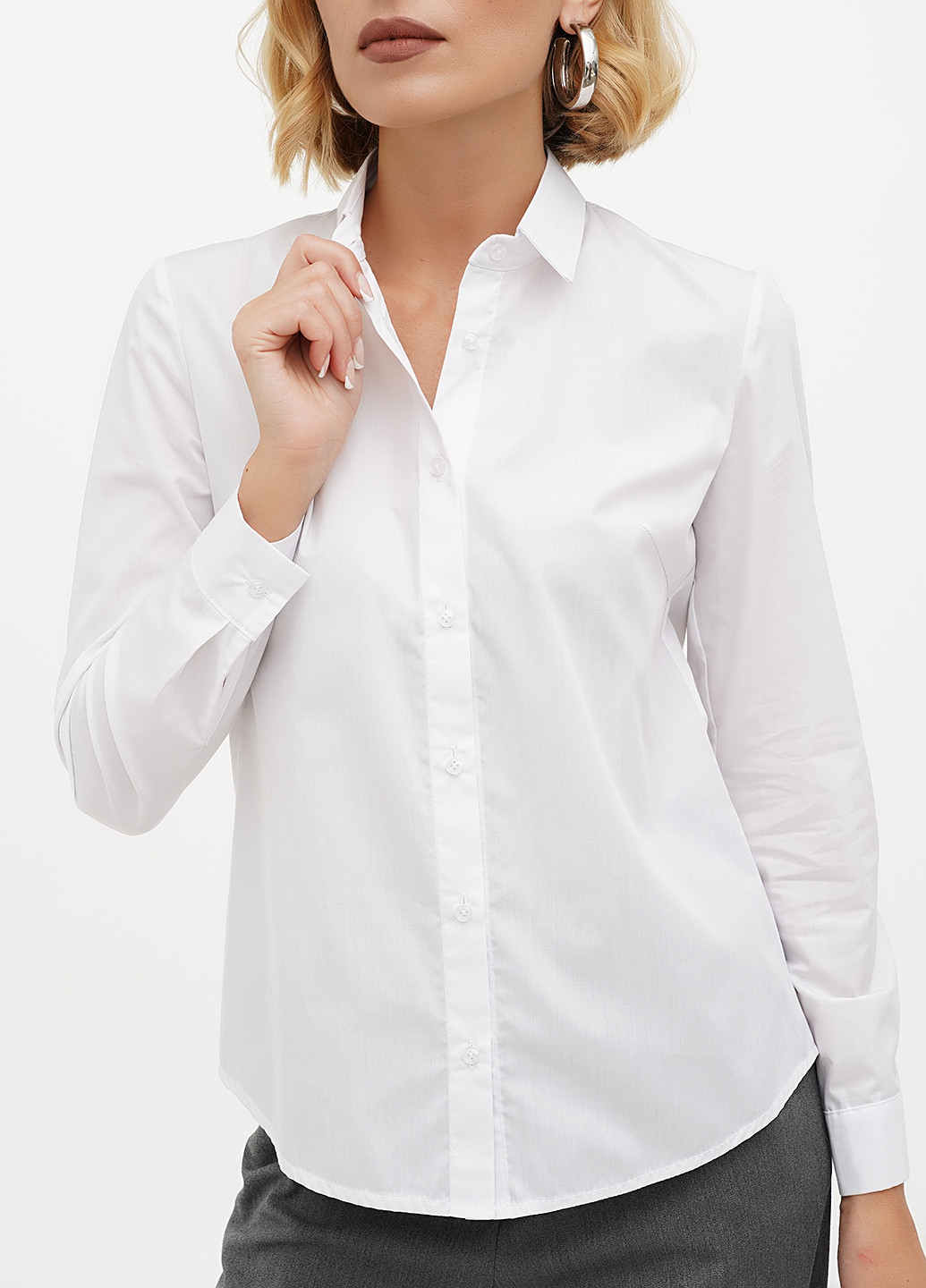 Белая демисезонная блуза полуприлегающая KASTA design