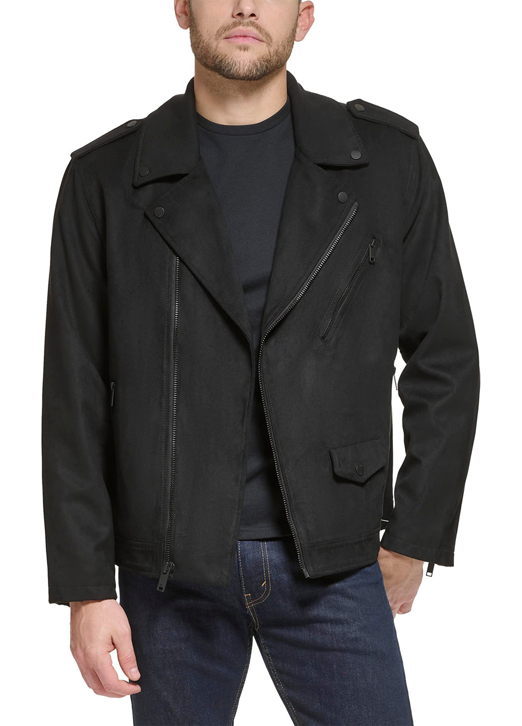 Черная демисезонная куртка косуха DKNY