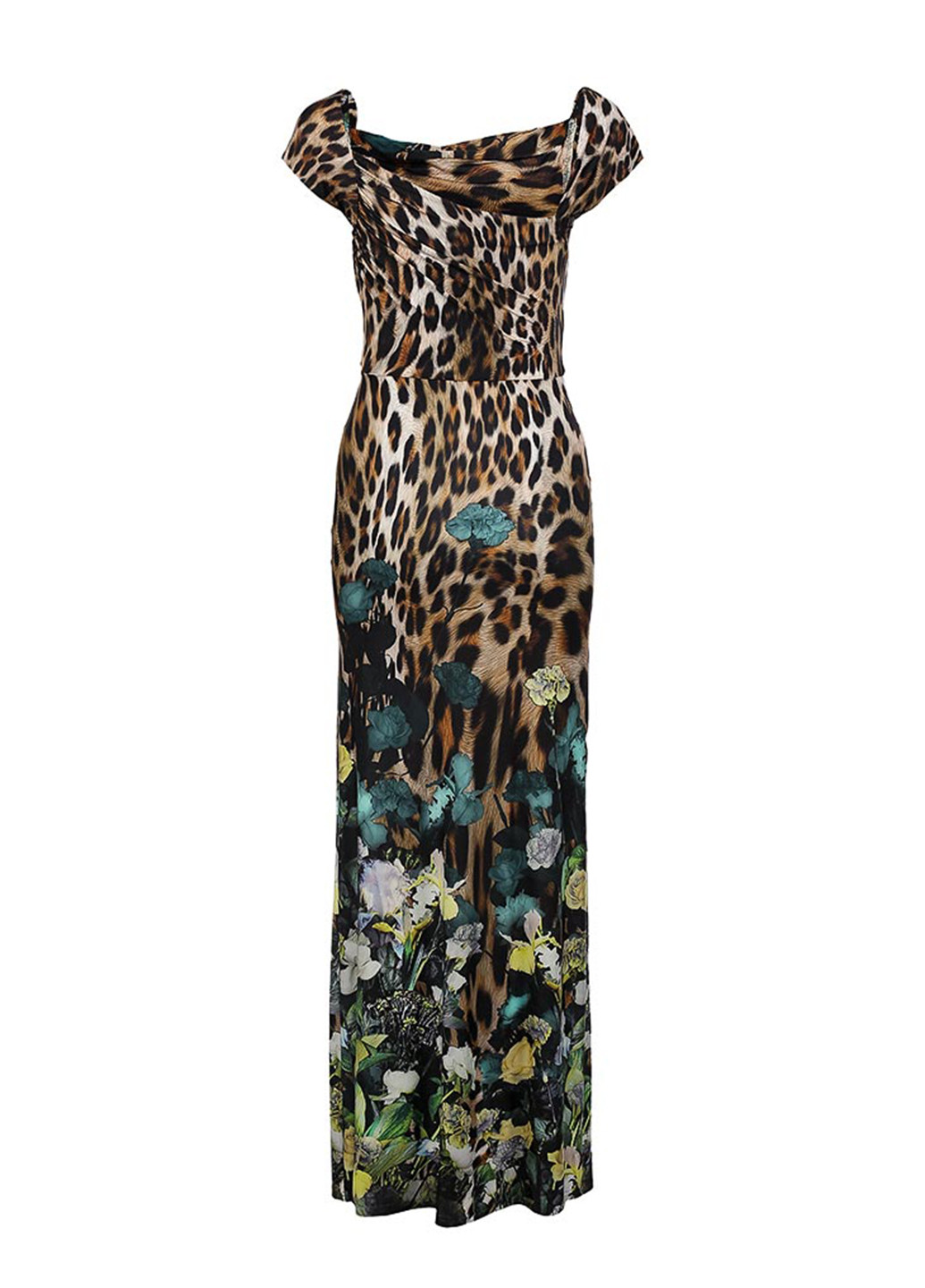 Комбинированное кэжуал платье Madam T с животным (анималистичным) принтом