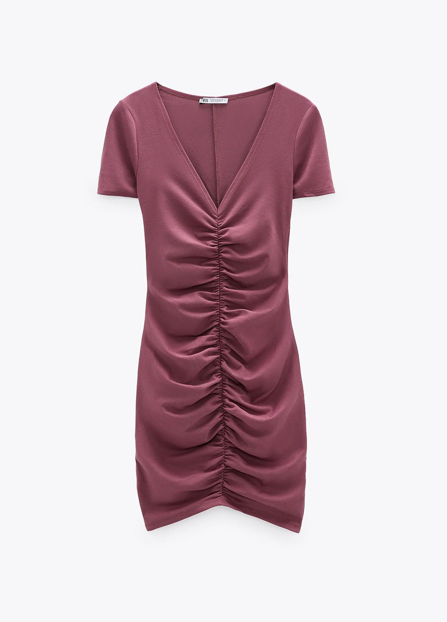 Пудрова кежуал плаття, сукня Zara однотонна