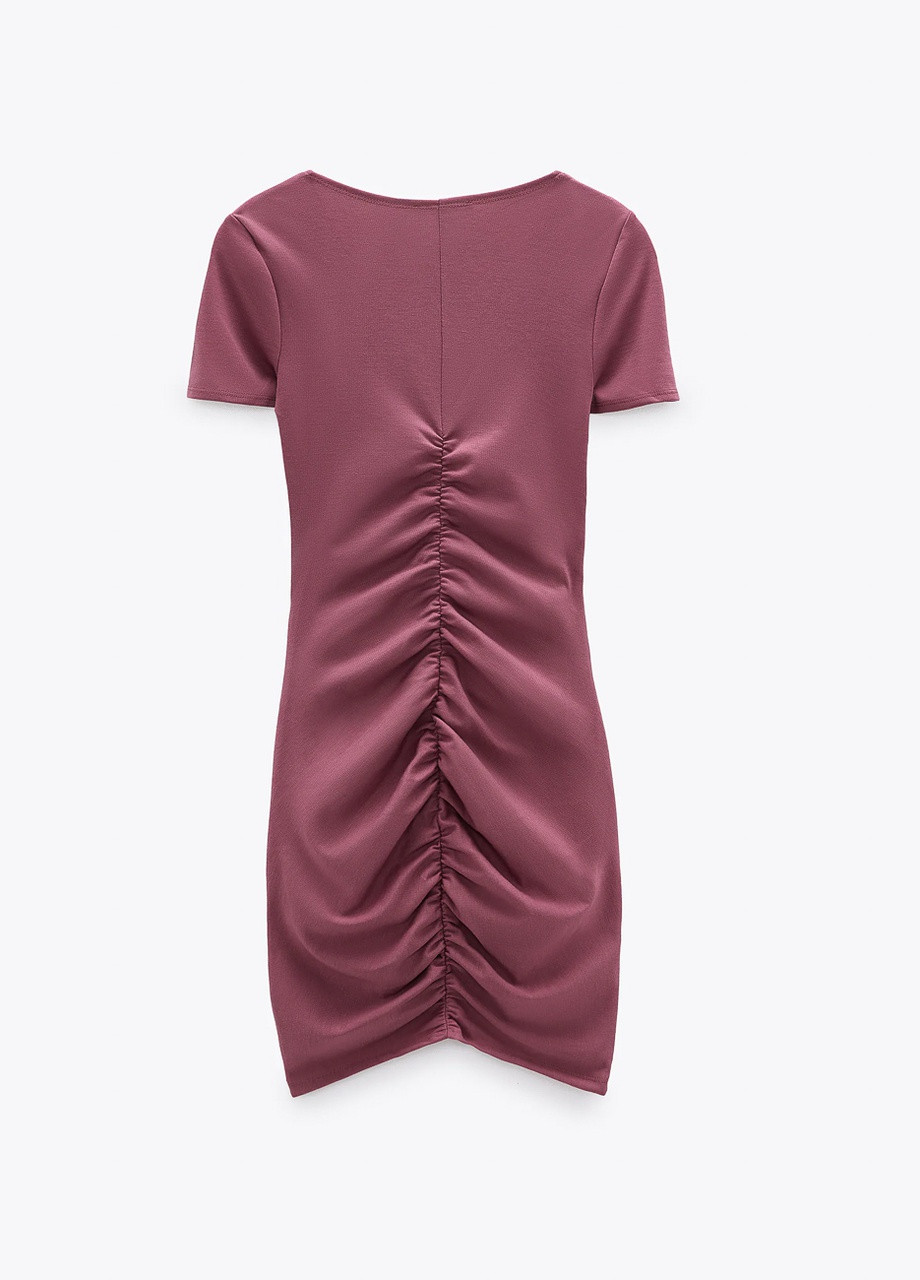 Пудрова кежуал плаття, сукня Zara однотонна