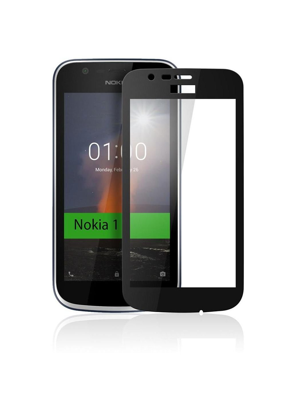 Стекло защитное для Nokia 1 Black (VTPGS-N1B) Vinga (252369111)