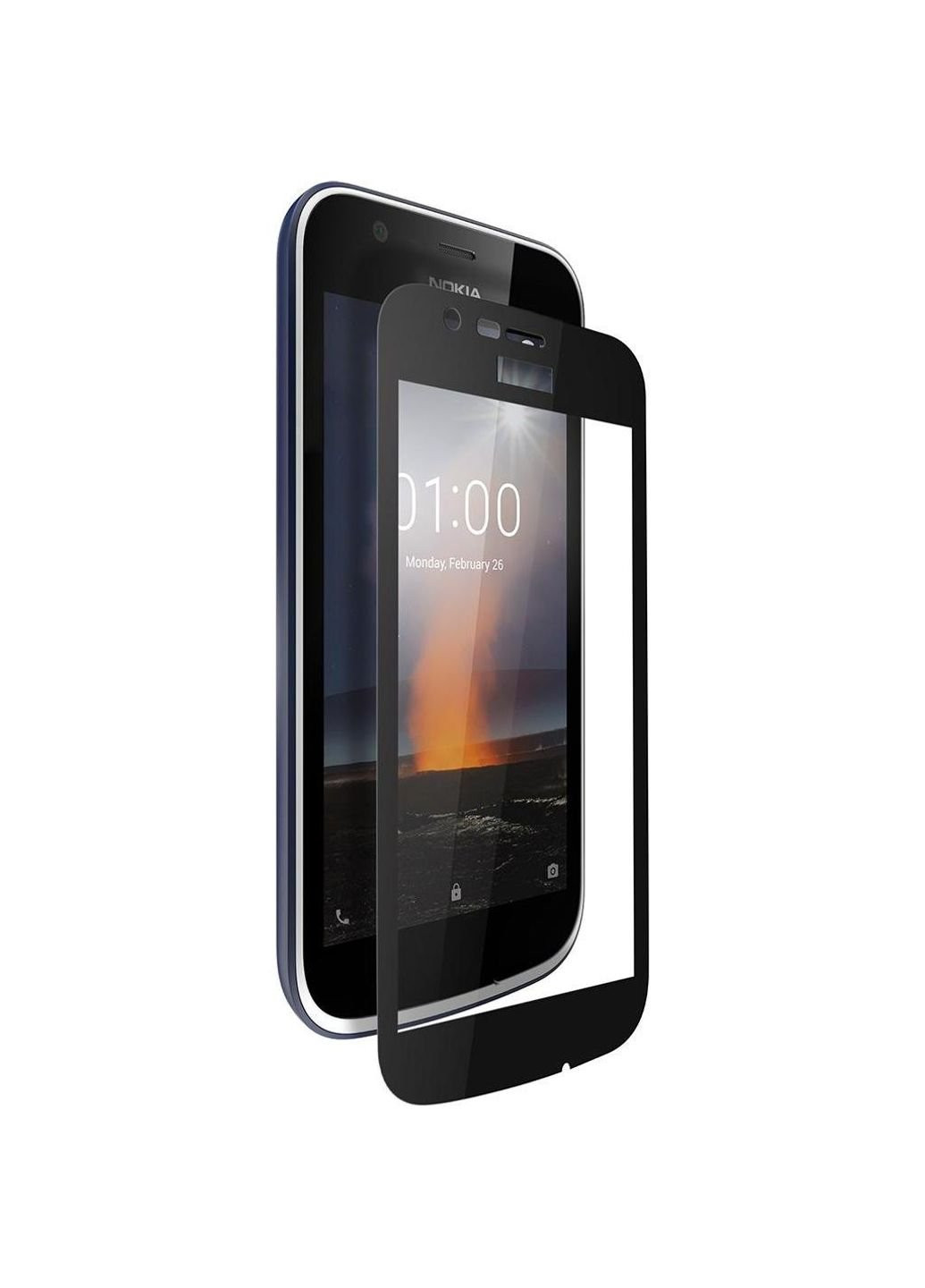 Стекло защитное для Nokia 1 Black (VTPGS-N1B) Vinga (252369111)