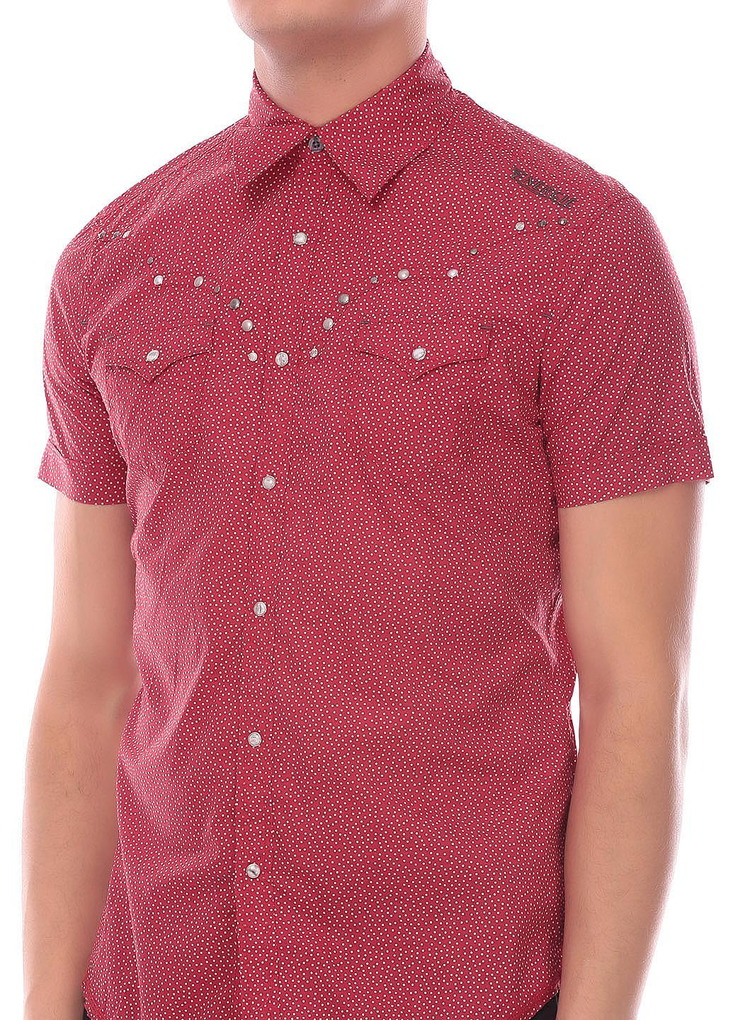 Красная кэжуал рубашка Energie с коротким рукавом
