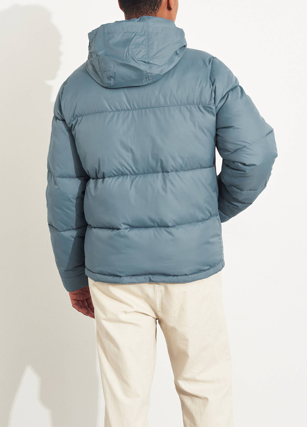 Темно-голубая зимняя куртка Hollister