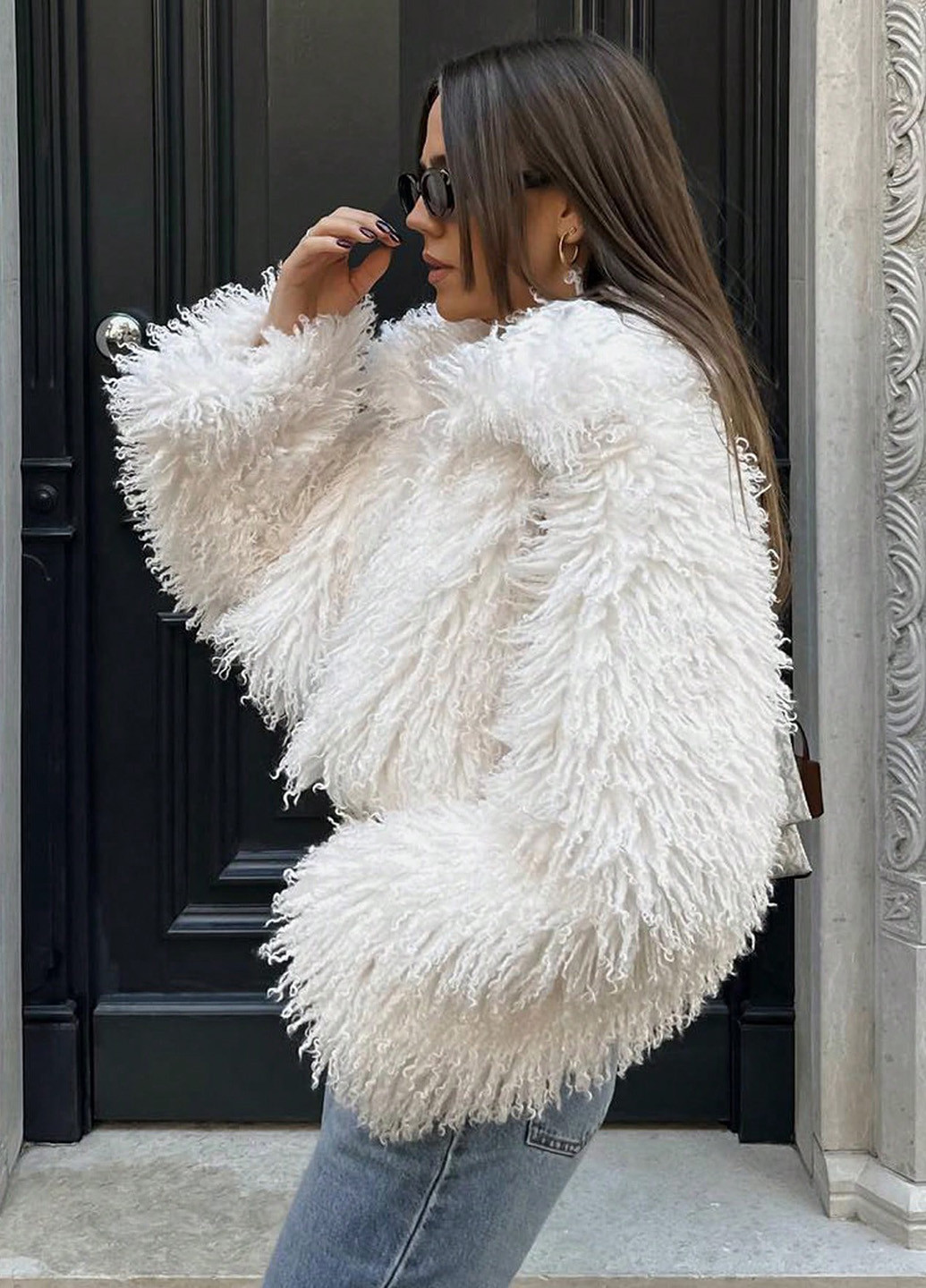 Біла зимня куртка SHEIN