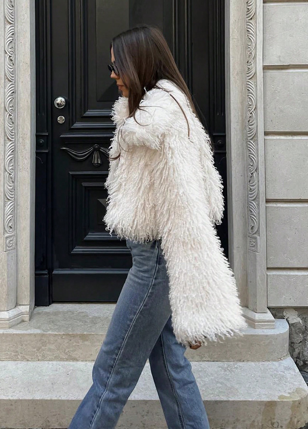 Біла зимня куртка SHEIN