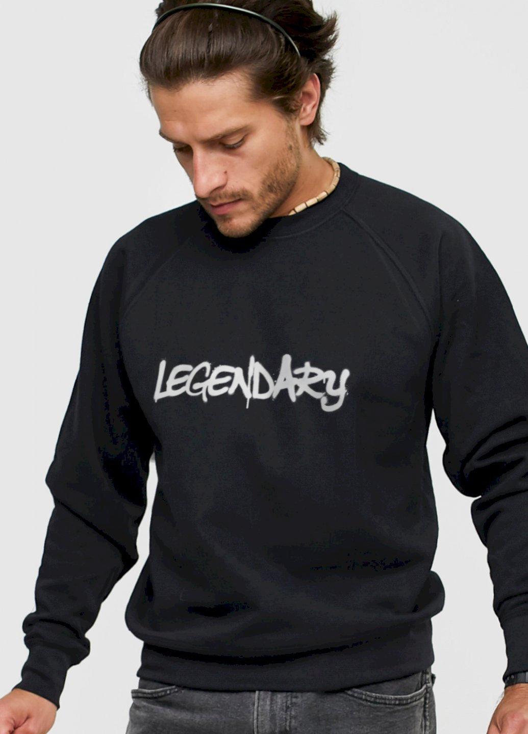 Черный свитшот мужской YAPPI рисунок (250563836)