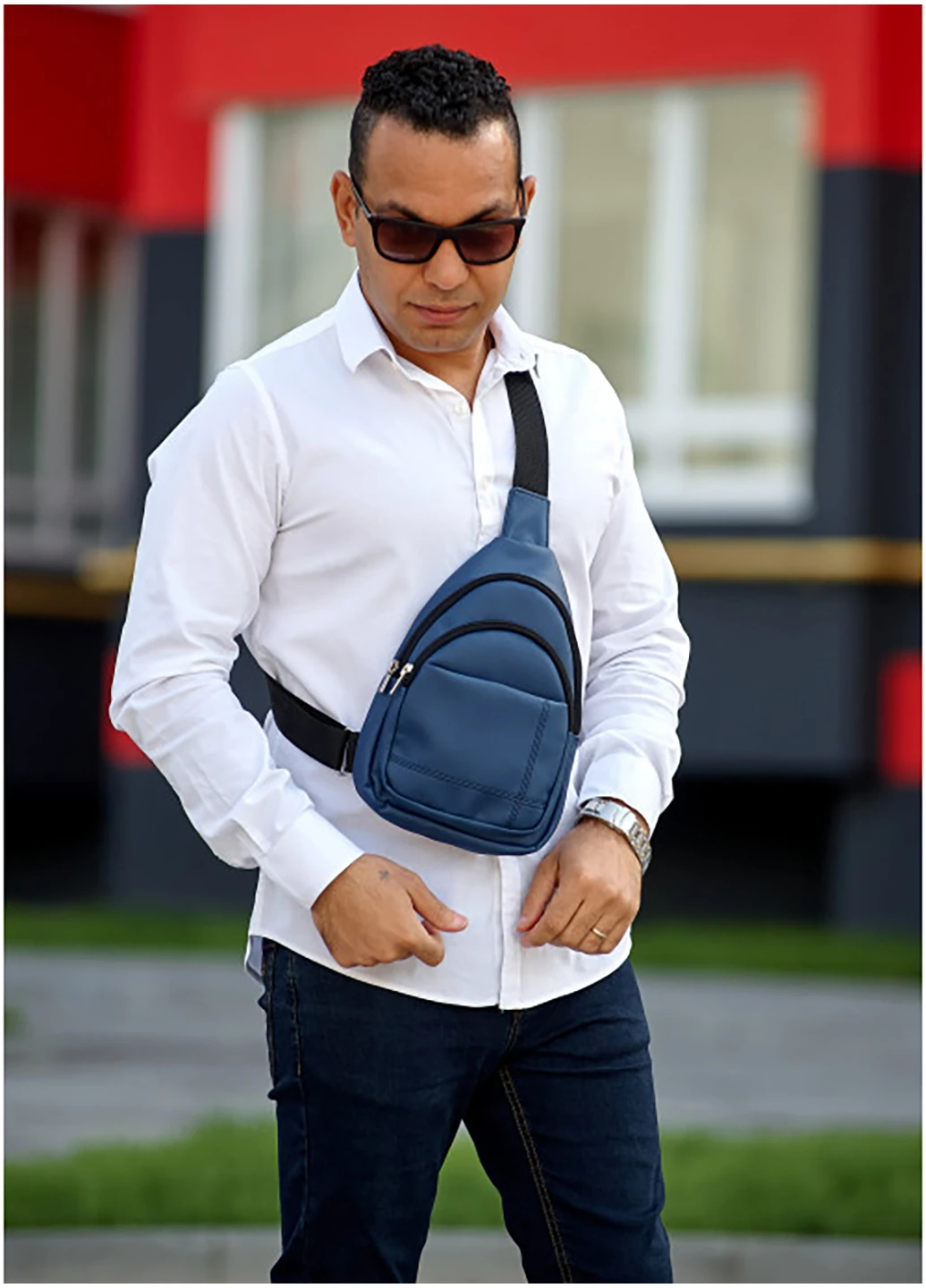 Чоловіча сумка через плече слінг 29х19х6 см Sambag (252130962)