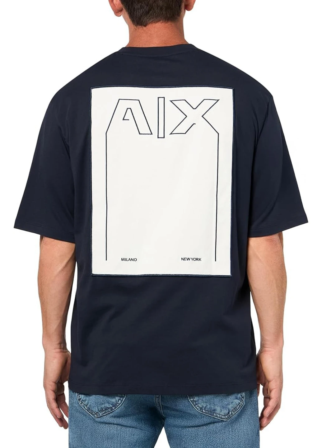 Темно-синя футболка Armani Exchange