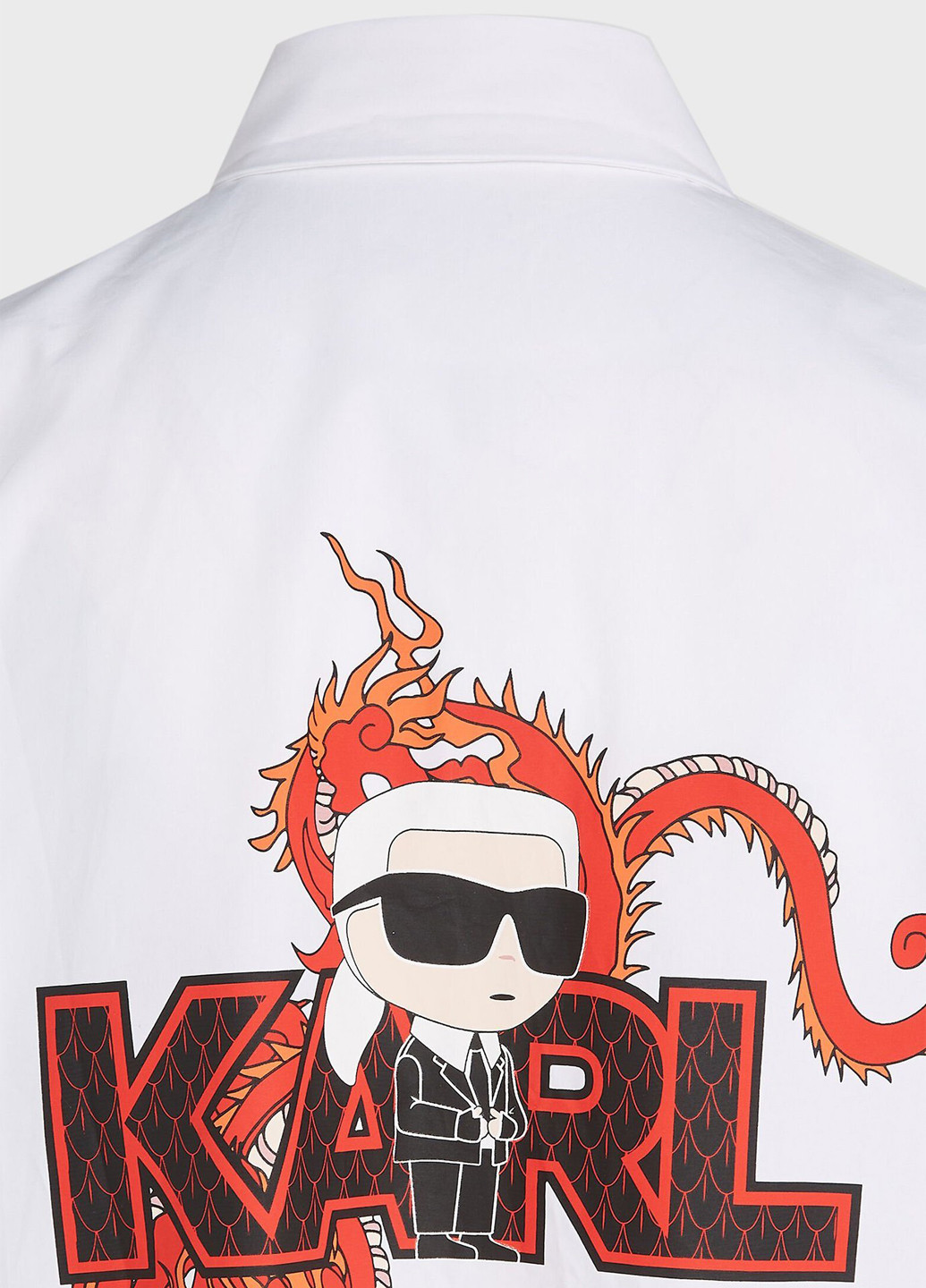 Белое кэжуал платье рубашка Karl Lagerfeld с логотипом