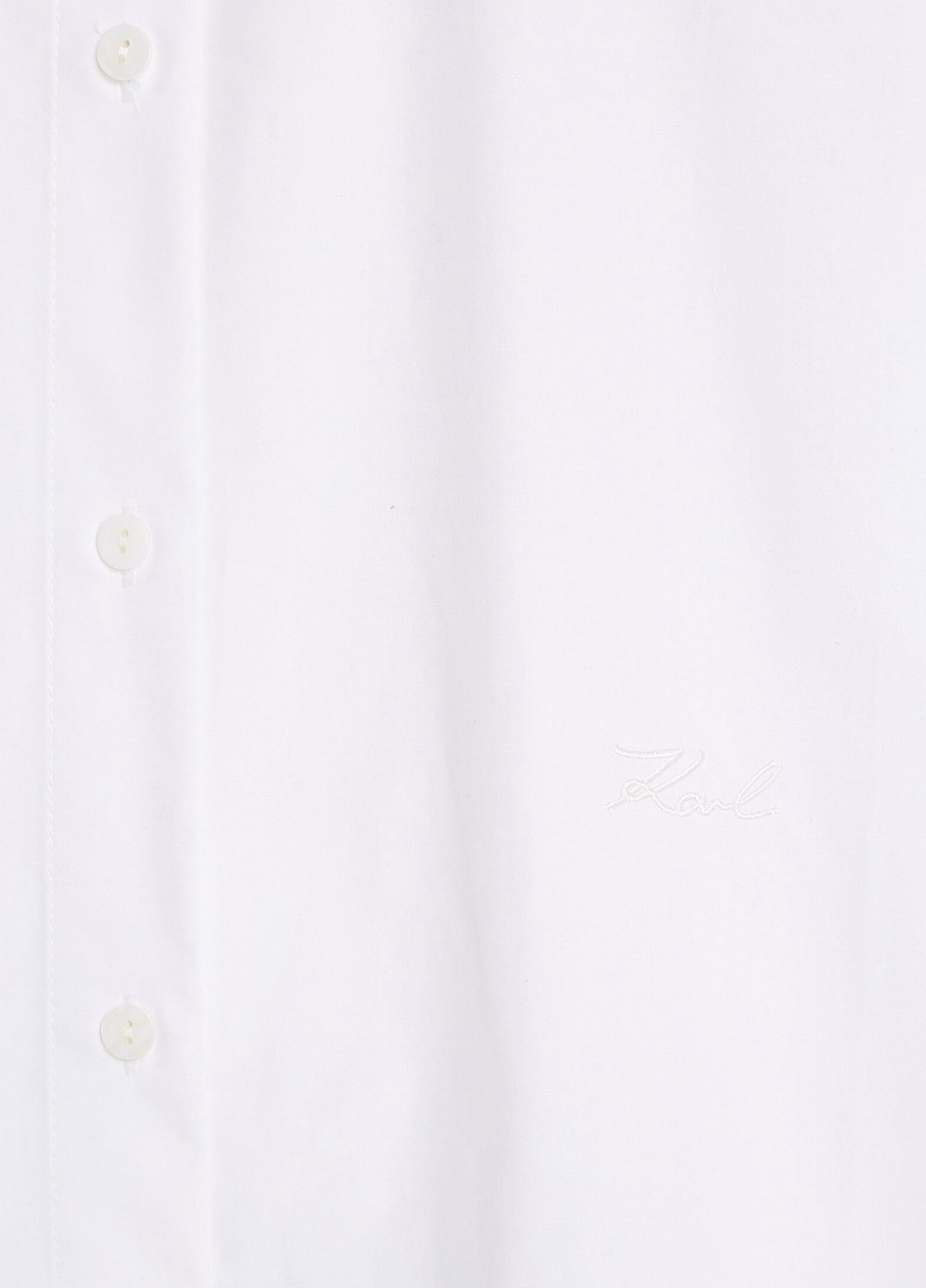 Белое кэжуал платье рубашка Karl Lagerfeld с логотипом