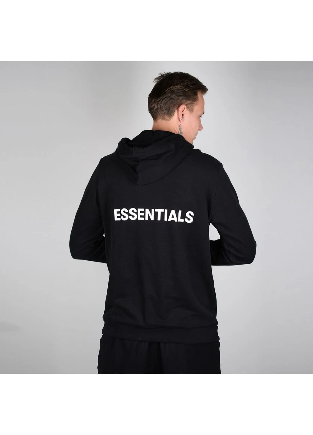 Худи мужское ESSENTIALS черное Power (253391747)