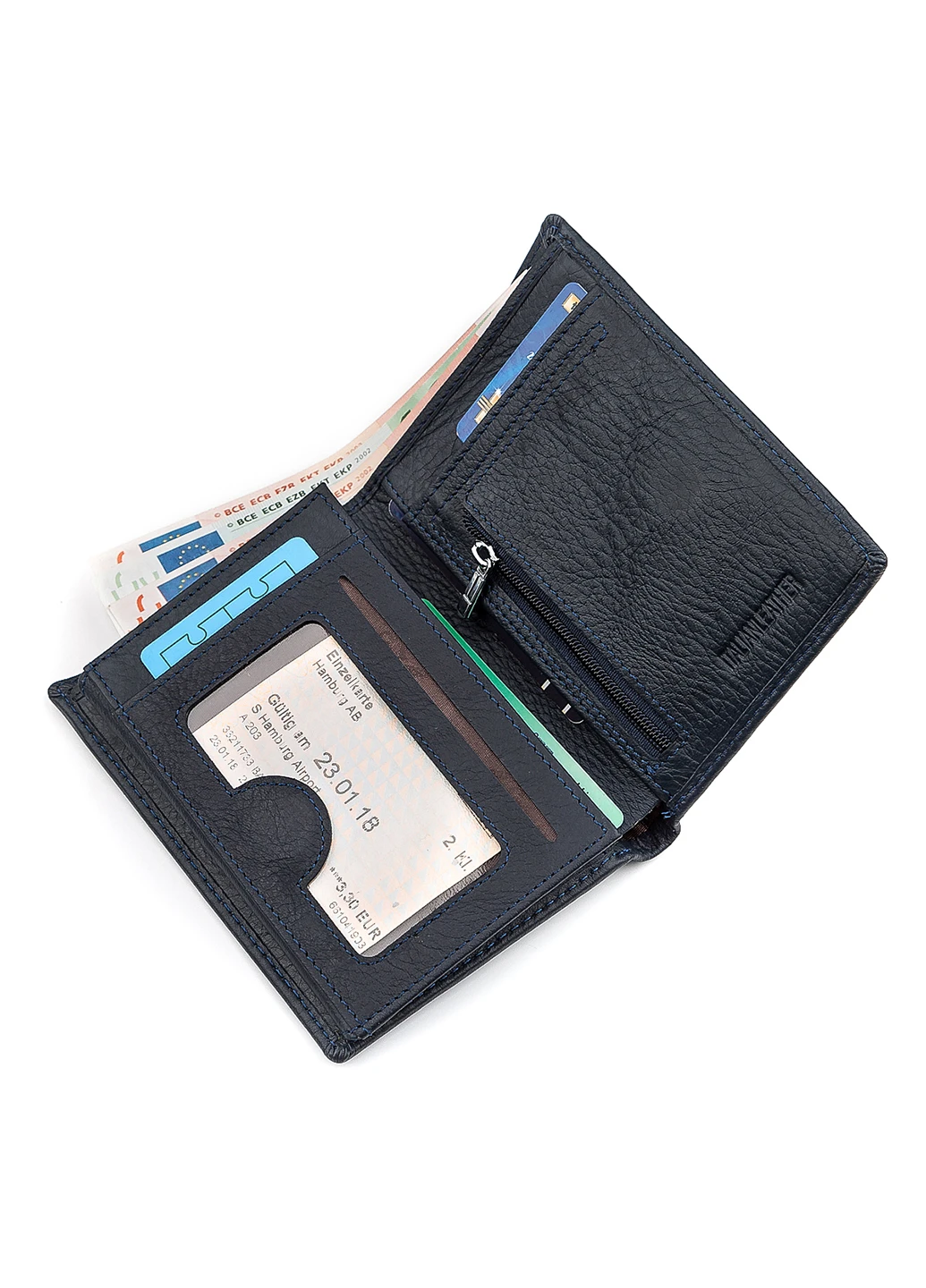 Мужской кожаный бумажник 10х13,5х3 см st leather (232989480)