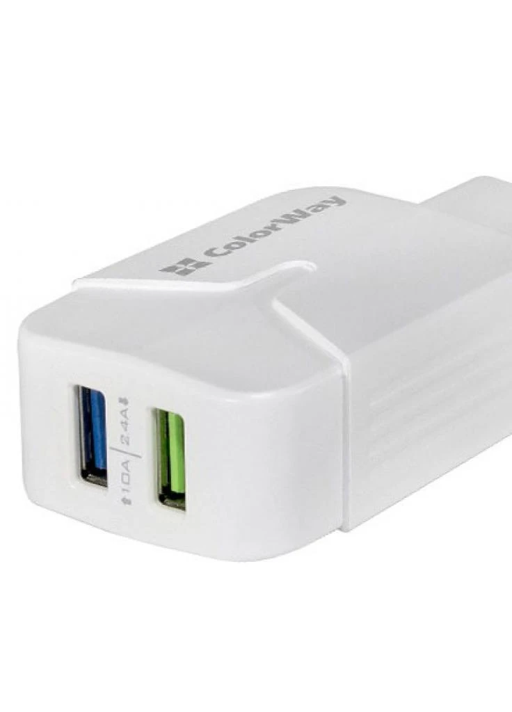 Зарядний пристрій 2USB 2.4A white (CW-CHS004-WT) Colorway (216637465)