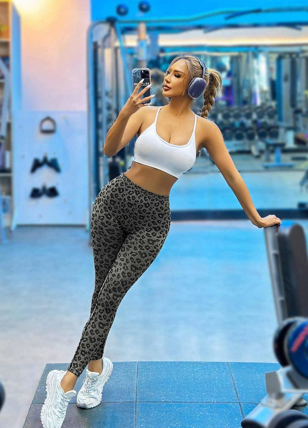 Темно-серые демисезонные леггинсы SHEIN