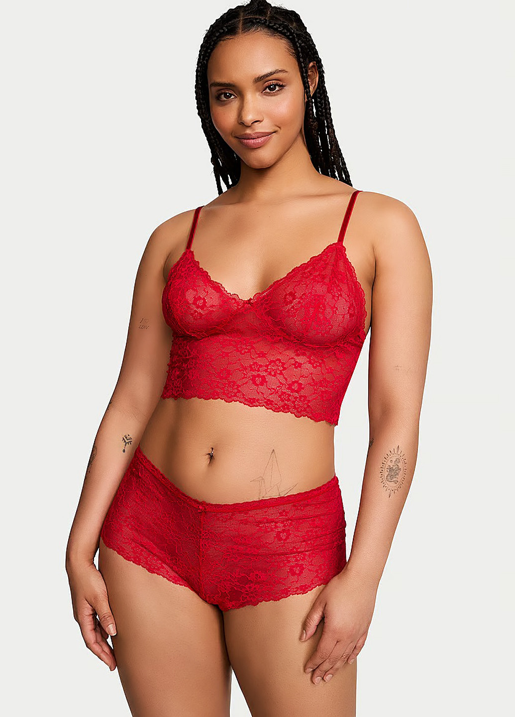 Красная всесезон пижама (майка-топ, шорты) майка + шорты Victoria's Secret