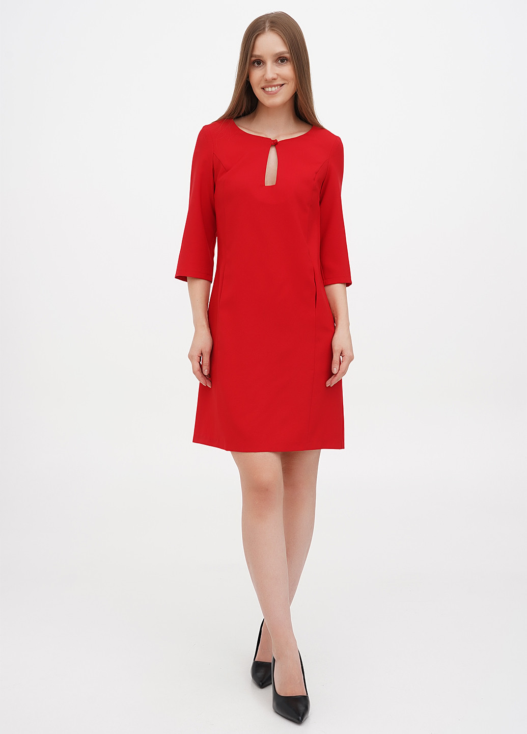 Красное кэжуал платье Rebecca Tatti однотонное