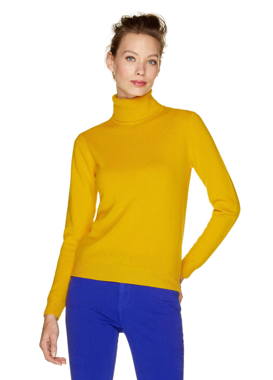 Желтый демисезонный свитер United Colors of Benetton