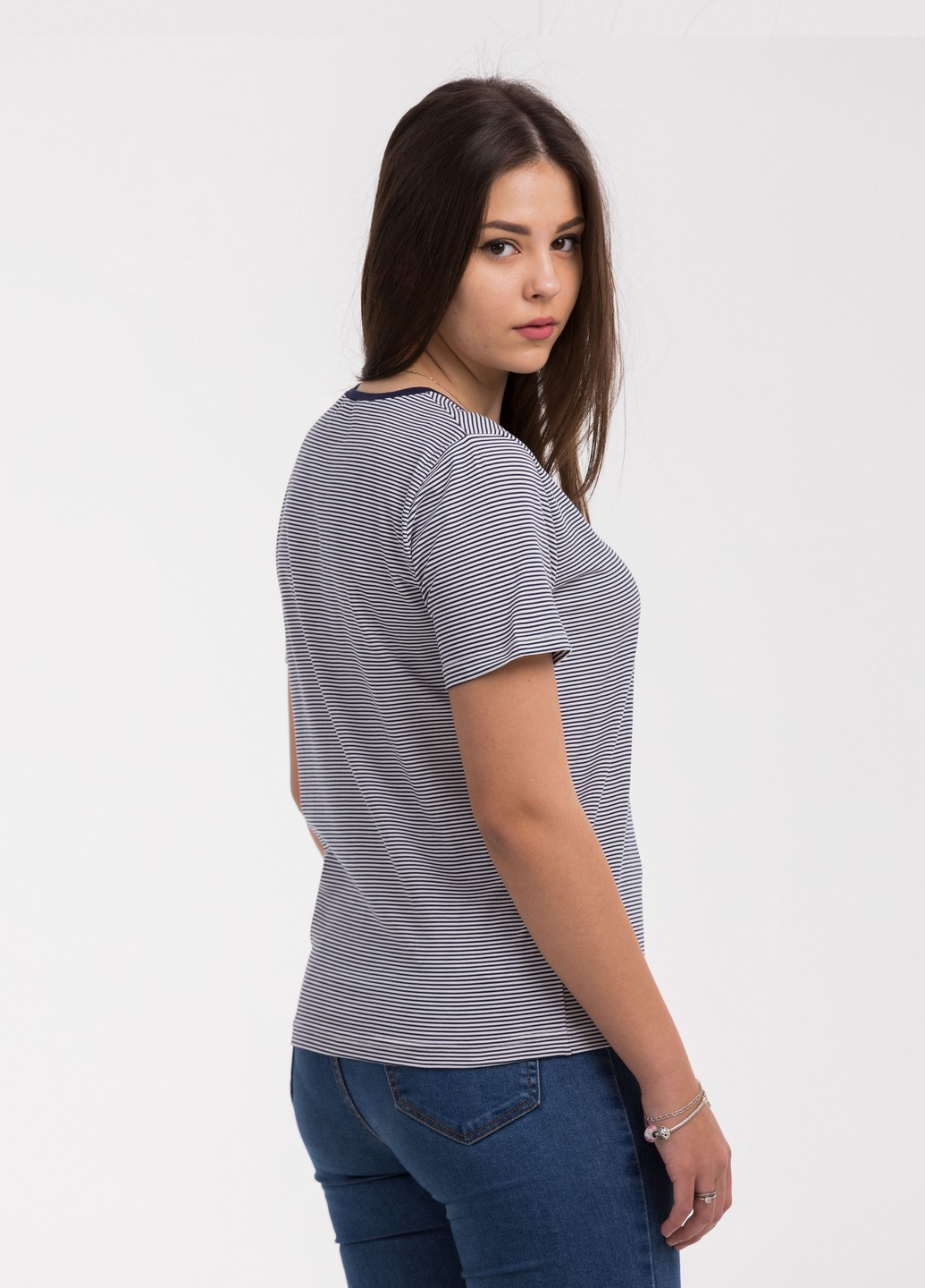 Темно-синяя всесезон футболка женская Наталюкс 42-2362