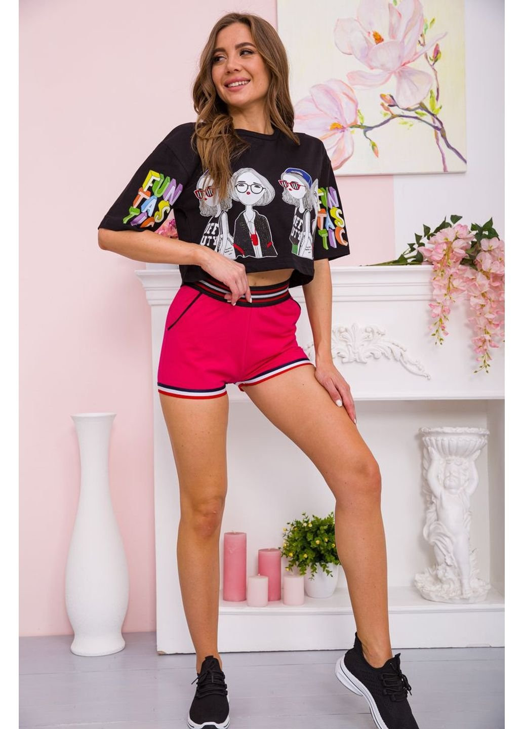 Футболка женская свободного кроя 117R1020 Агир - (253319441)