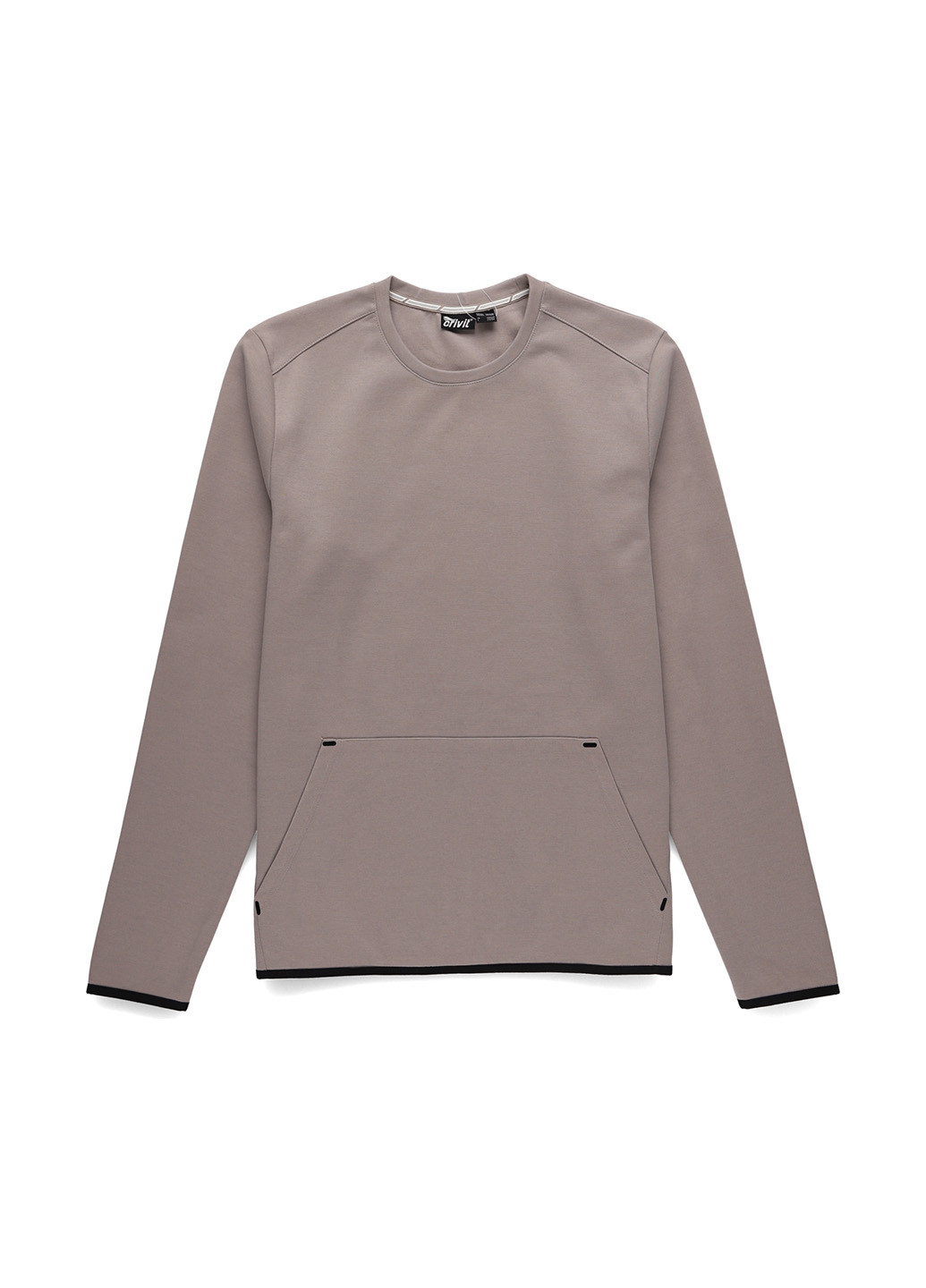 Лонгслів Crivit однотонний сірий спортивні, кежуали поліестер