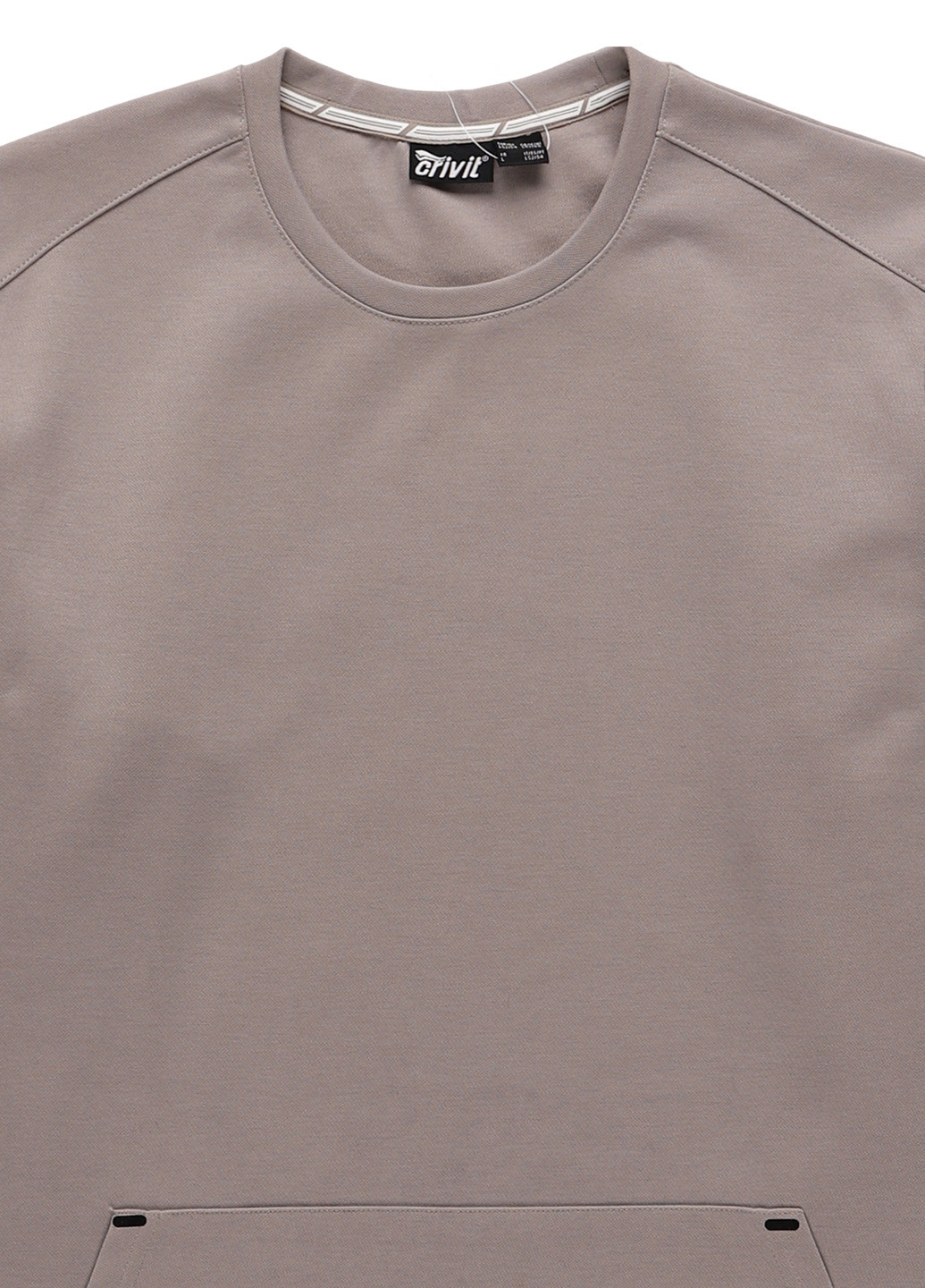 Лонгслів Crivit однотонний сірий спортивні, кежуали поліестер