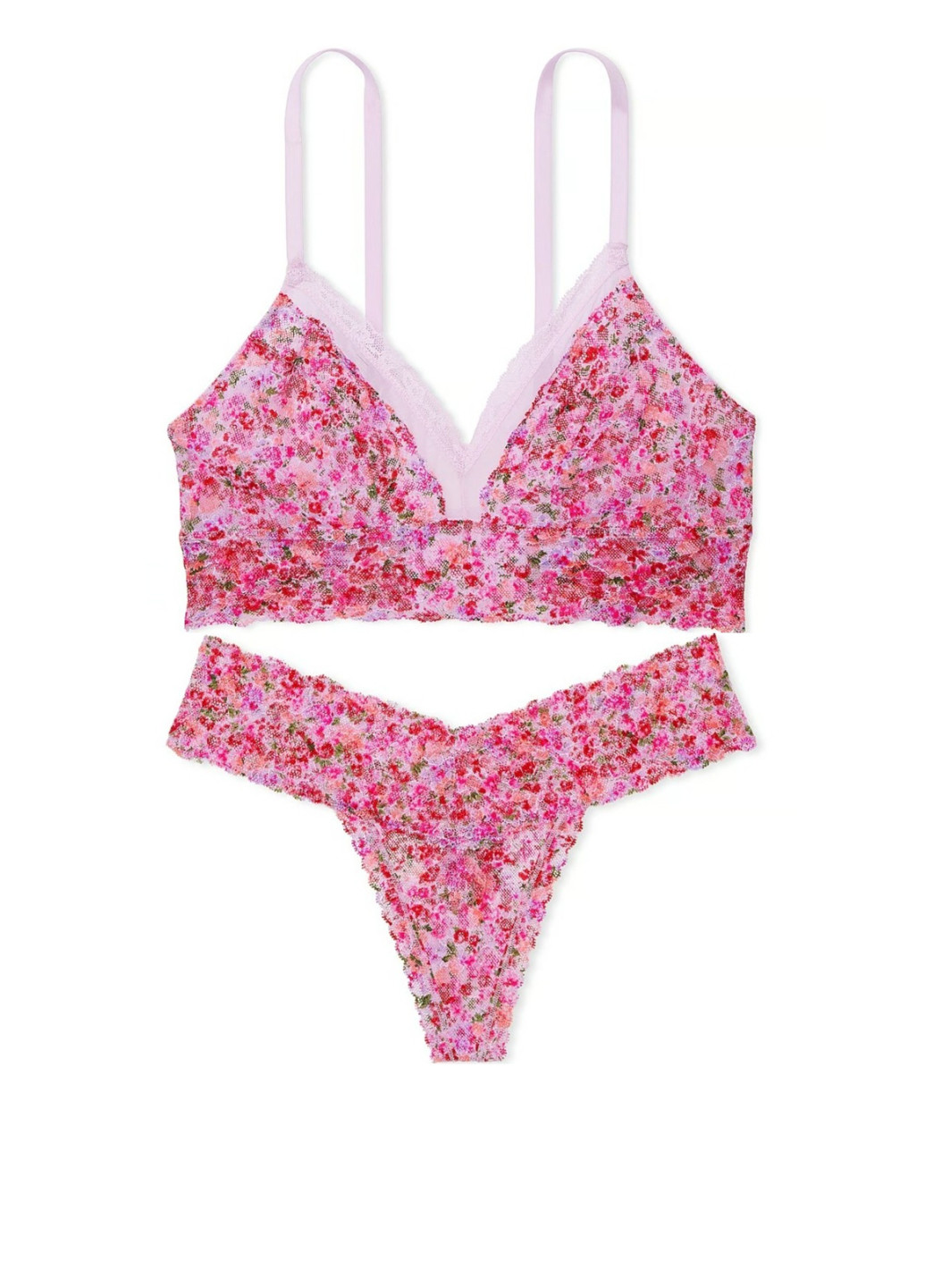 Розовый демисезонный комплект (бюстгальтер, трусики) Victoria's Secret