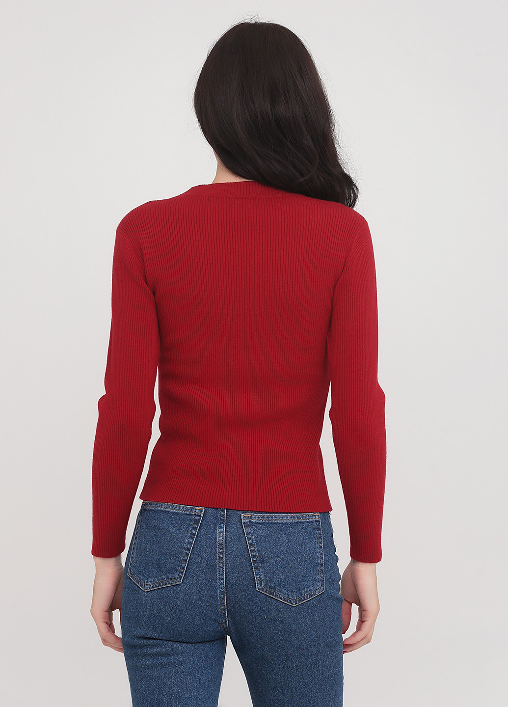 Темно-червоний демісезонний джемпер джемпер No Brand