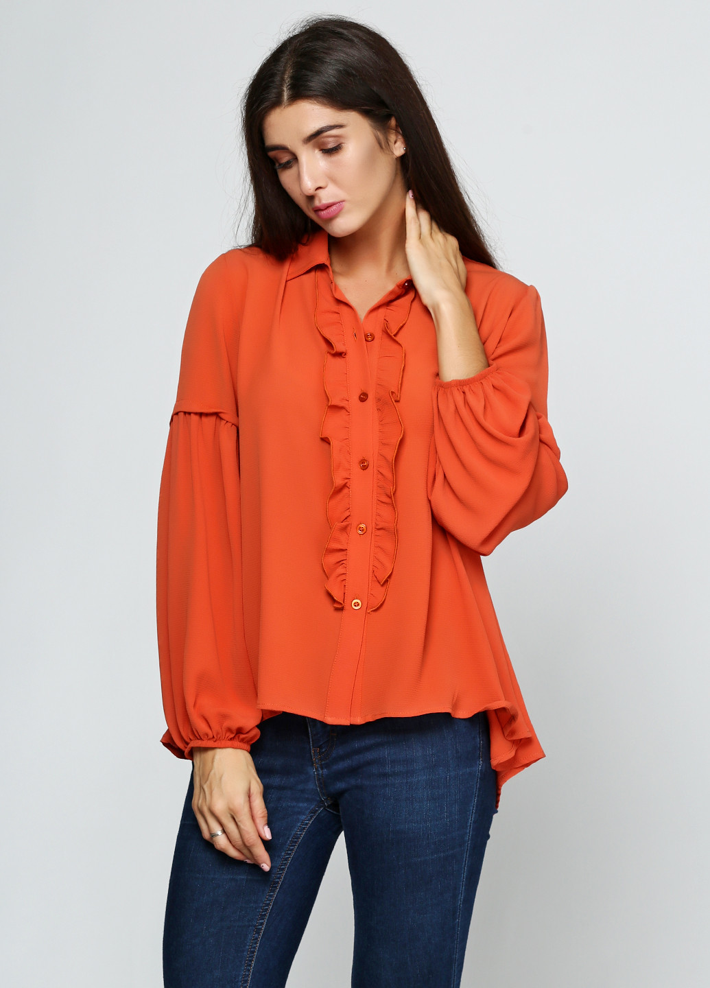 Оранжевая летняя блуза Mivite
