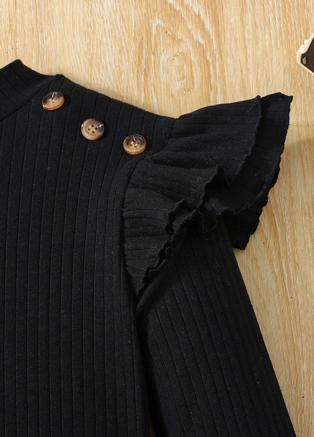 Черно-белый демисезонный костюм (лонгслив, юбка) юбочный SHEIN