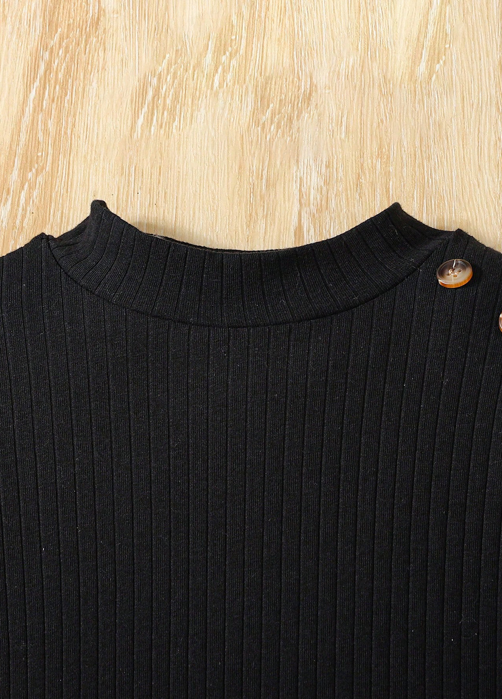 Черно-белый демисезонный костюм (лонгслив, юбка) юбочный SHEIN