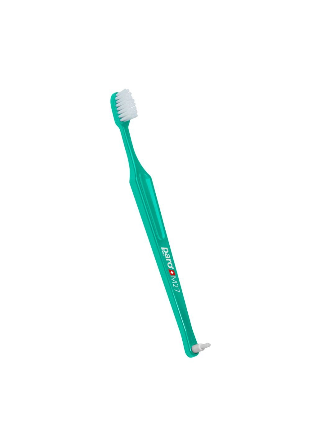 Дитяча зубна щітка M27 середньої жорсткості, Зелена (7610458097440-green) Paro Swiss (254084480)